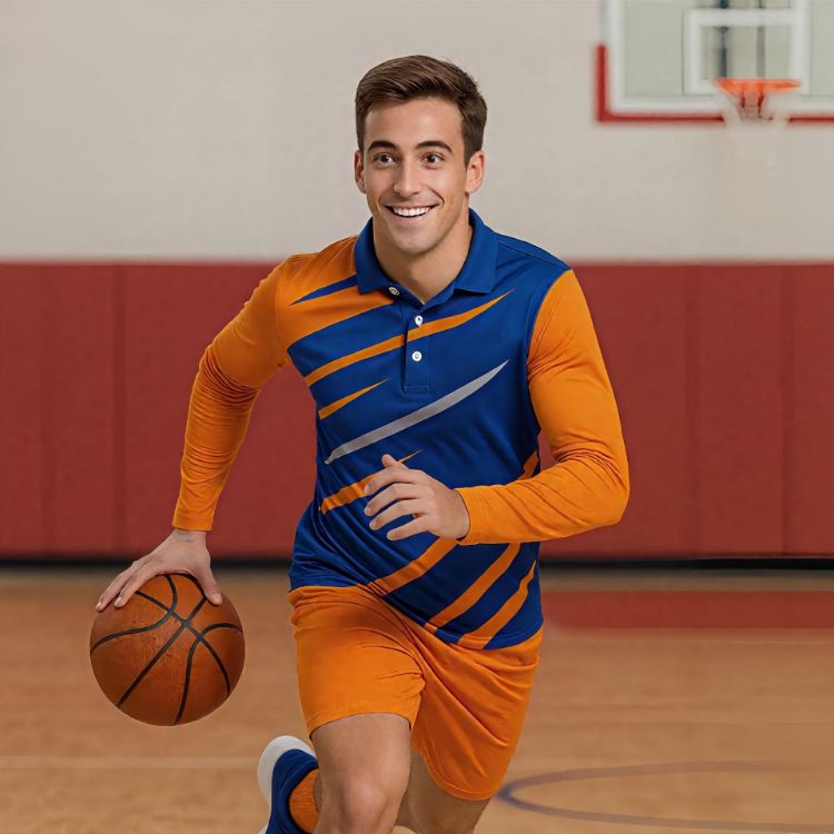 Picture of 100% Poly Milk Silk Sublimated Basic Long Sleeves POLO