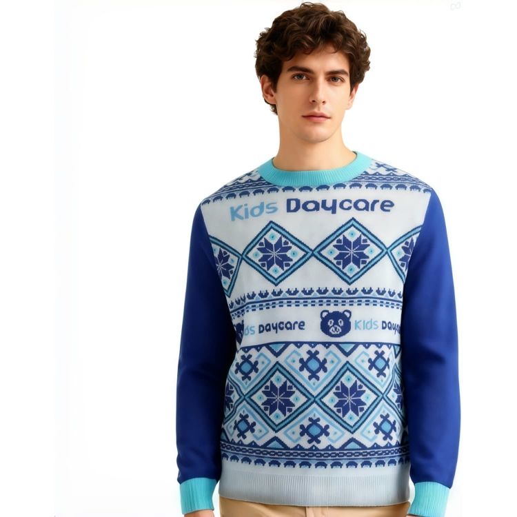 Picture of Unisex Acrylic Cotton Jacquard Sweater