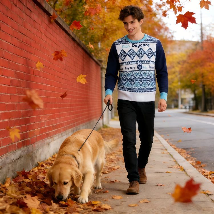 Picture of Unisex Winter Acrylic Cotton Jacquard Sweater