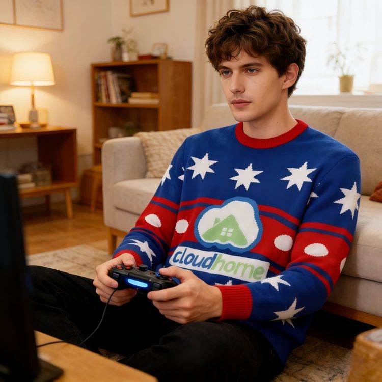 Picture of Unisex Winter Acrylic Jacquard Sweater