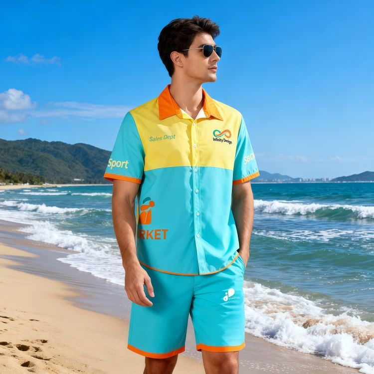 Picture of Men's Polyester Spandex Sublimated Hawaiian Shirt