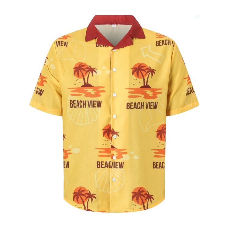 Picture of Men's Sublimated Imitation Cotton Cuban Collar Shirt