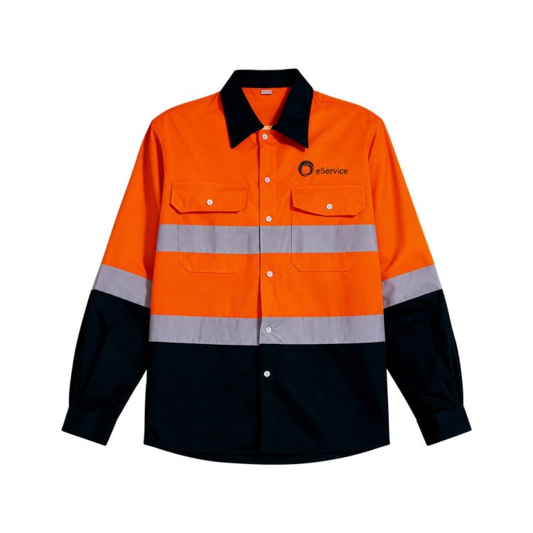 Picture of Unisex Cotton Hi-Vis Reflective L/S Shirt