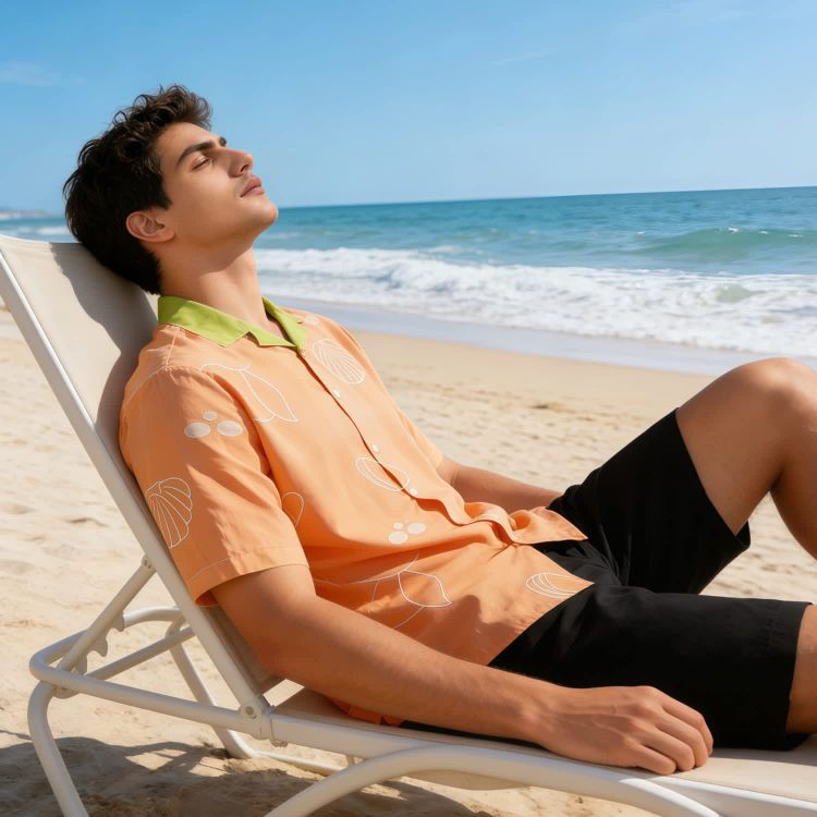 Picture of Men's Polyester Spandex Sublimated Cuban Collar Shirt