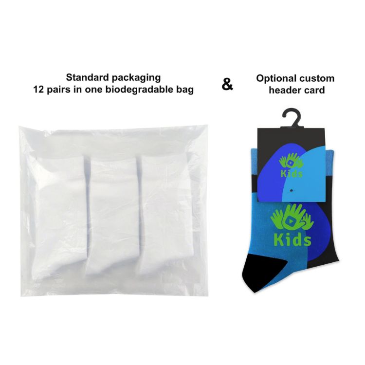 Picture of Crew Kids Custom Pattern Woven Bamboo Socks