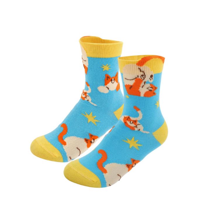 Picture of Ear Shaped Crew Kids Custom Pattern Woven Socks