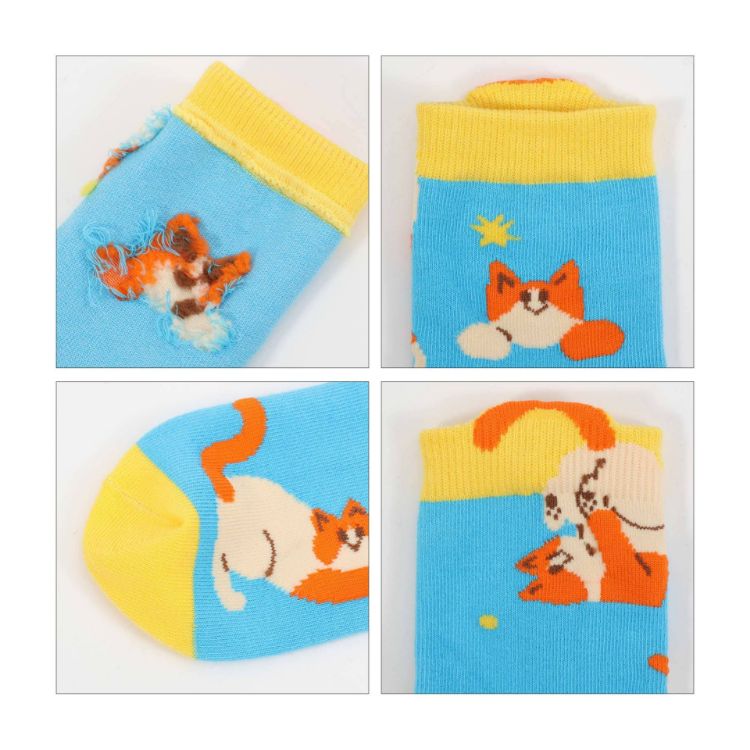 Picture of Ear Shaped Crew Kids Custom Pattern Woven Socks