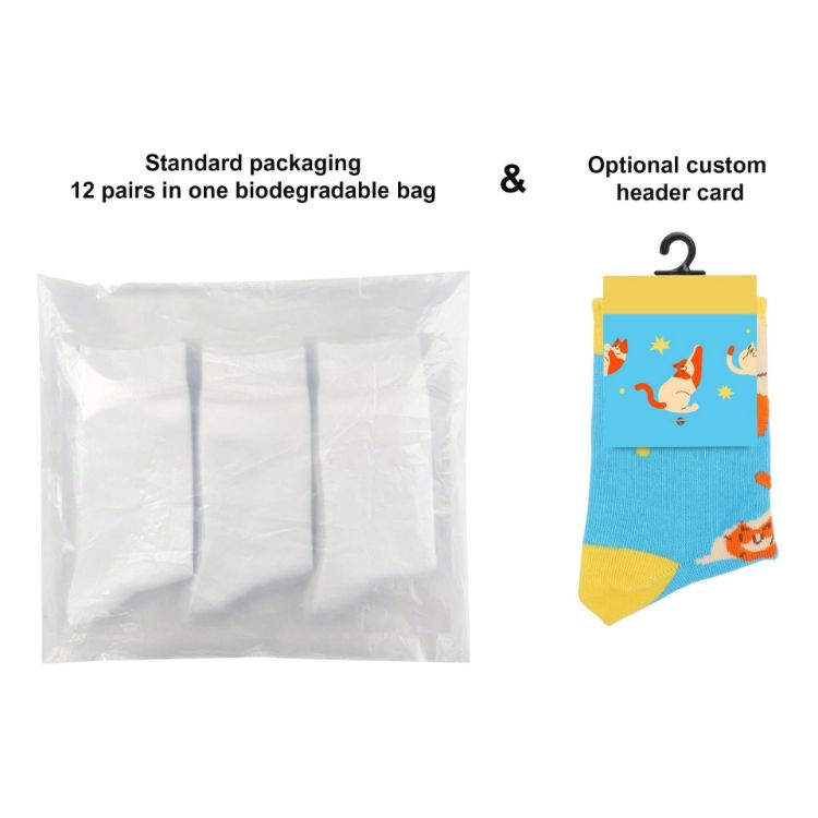 Picture of Ear Shaped Crew Kids Custom Pattern Woven Socks