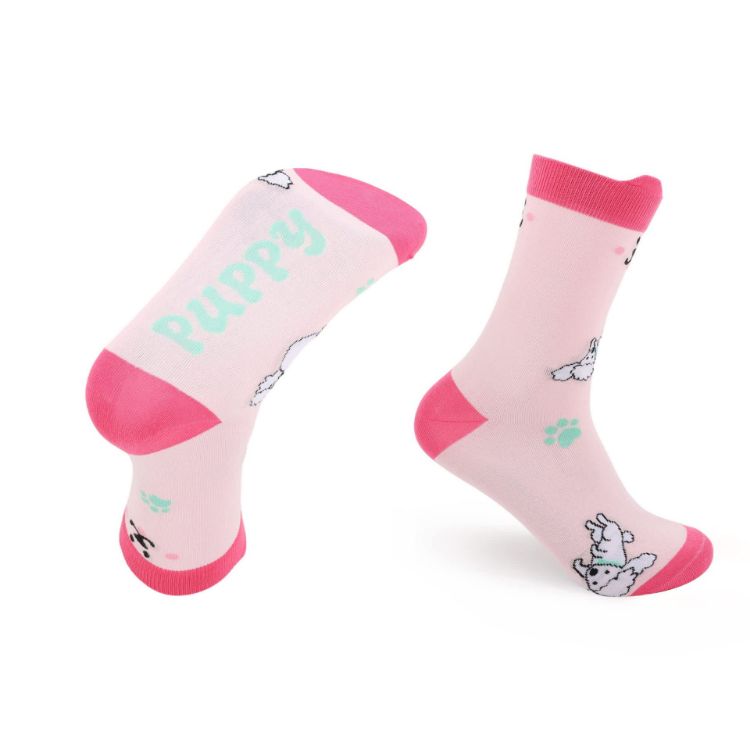 Picture of Ear Shaped Crew Custom Pattern Woven Socks