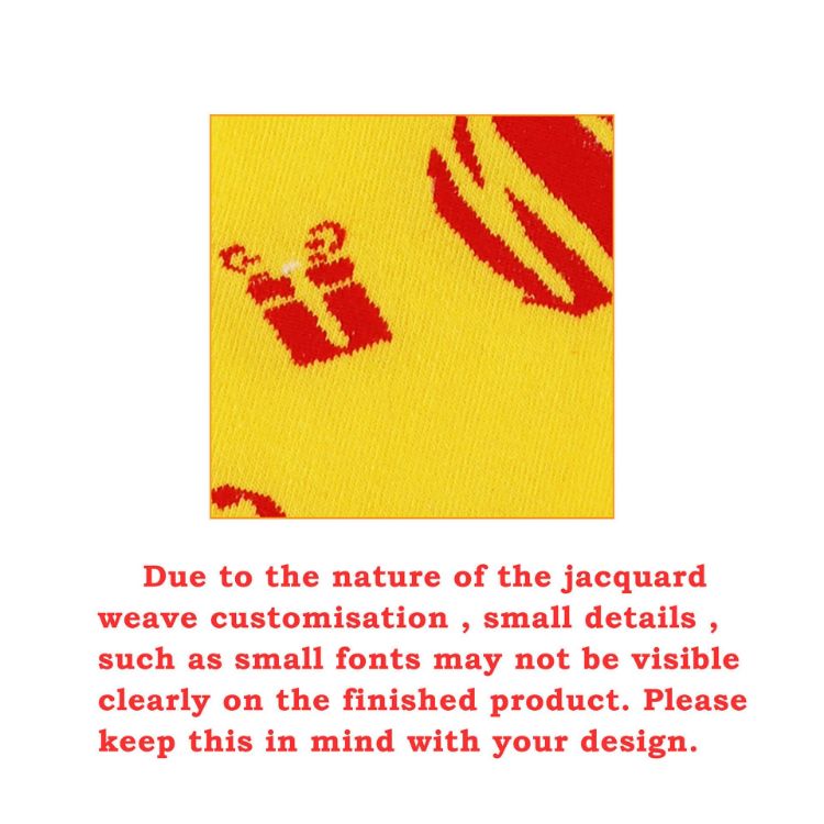 Picture of Ear Shaped Crew Custom Pattern Woven Socks