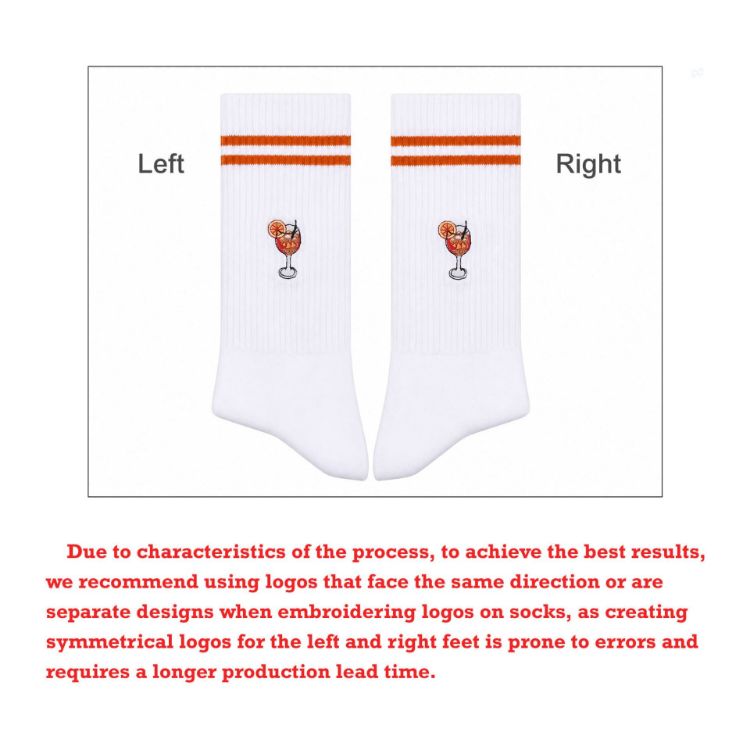 Picture of Ear Shaped Crew Custom Pattern Woven Socks
