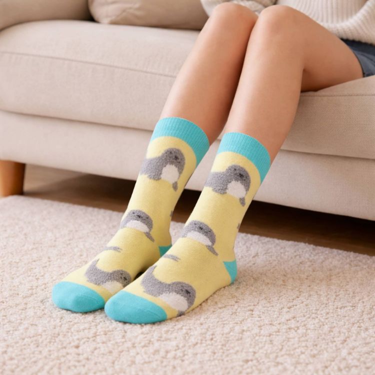 Picture of 3D Design Crew Custom Pattern Woven Socks