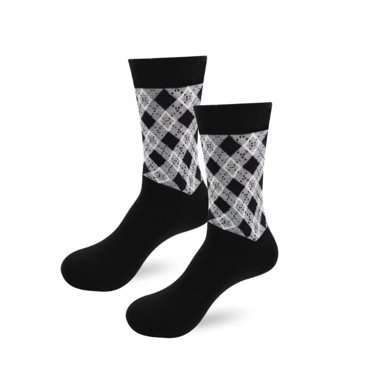 Picture of Crew Custom Pattern Woven Bamboo Socks - With Towel Bottom