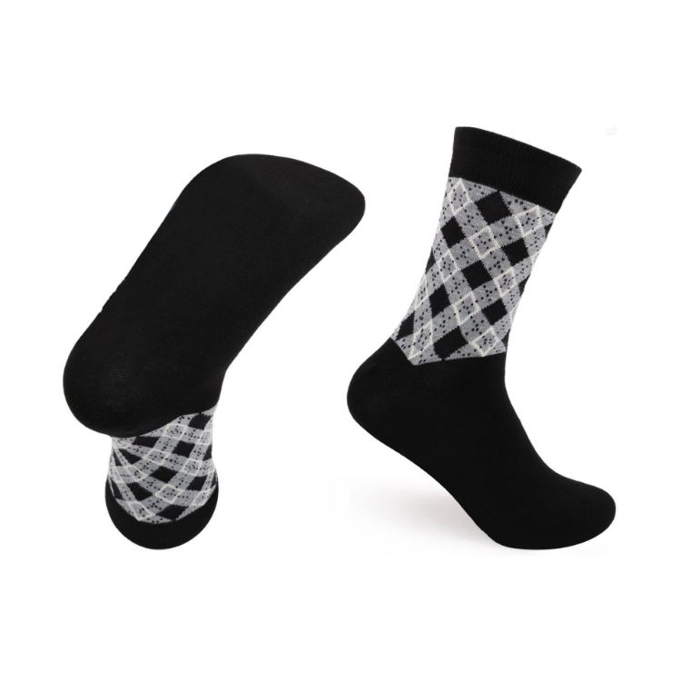 Picture of Crew Custom Pattern Woven Bamboo Socks - With Towel Bottom