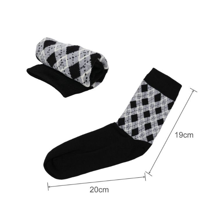 Picture of Crew Custom Pattern Woven Bamboo Socks - With Towel Bottom