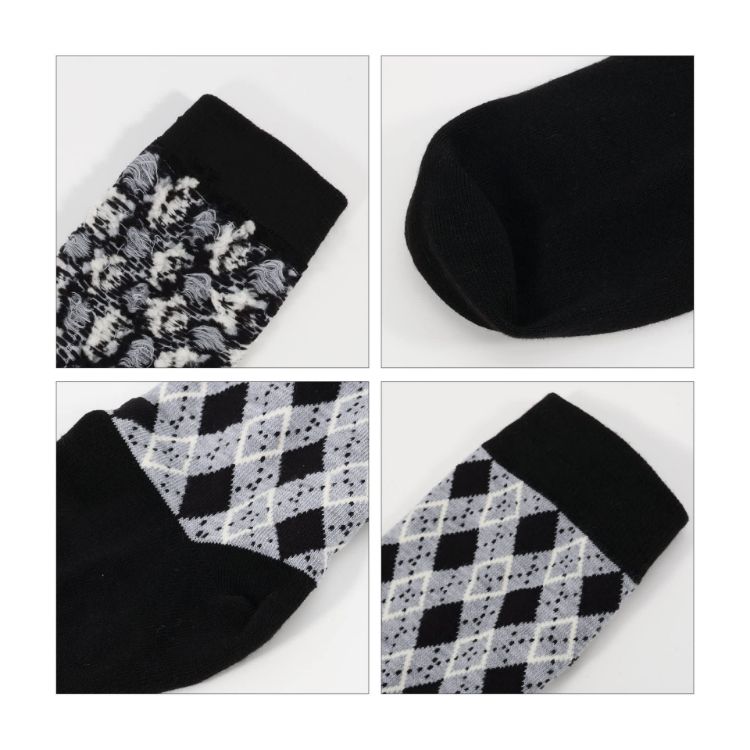 Picture of Crew Custom Pattern Woven Bamboo Socks - With Towel Bottom