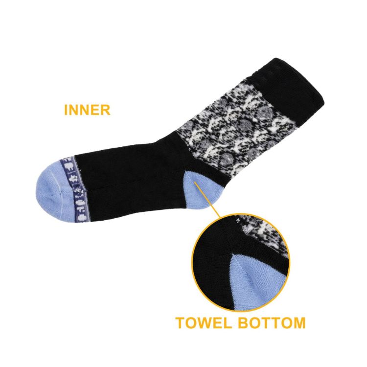 Picture of Crew Custom Pattern Woven Bamboo Socks - With Towel Bottom