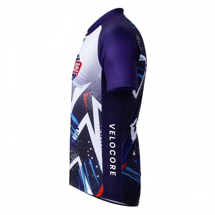 Picture of Unisex Sublimated Stand Collar  Raglan Short Sleeves Cycling Jersey