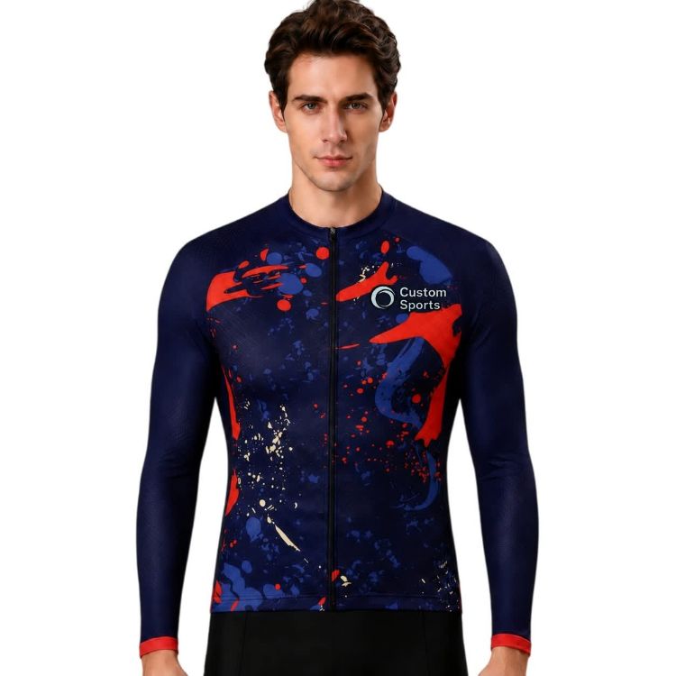 Picture of Men's Sublimated Long Sleeve Cycling Jersey