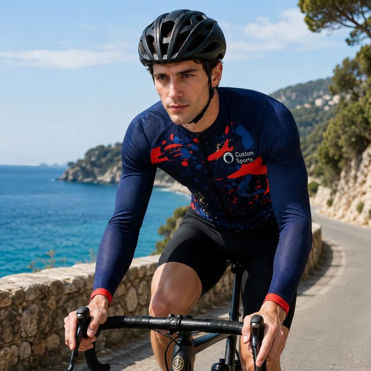 Picture of Men's Sublimated Long Sleeve Cycling Jersey