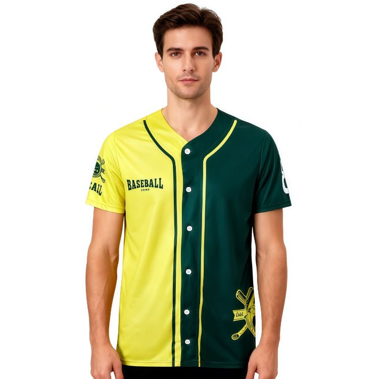 Picture of Men's 100% Polyester Sublimated Full-Button Baseball Jersey