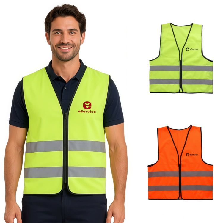 Picture of Unisex Adults Classic Hi-Vis Vest with Horizontal Reflective Tape