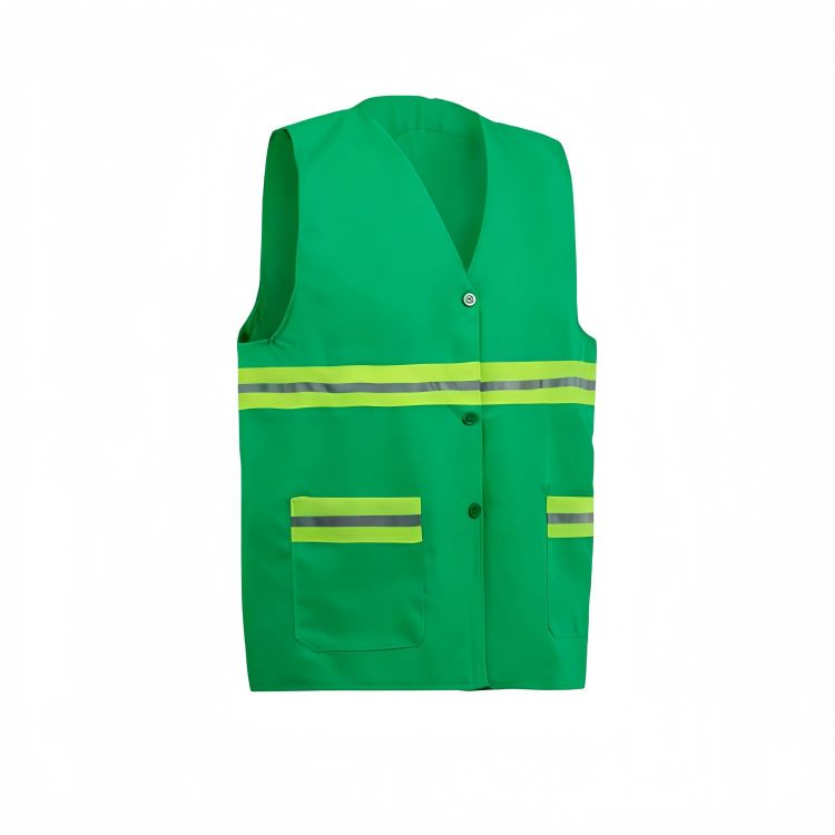 Picture of Hi-Vis Reflective Button-Down Safety Vest With Pockets