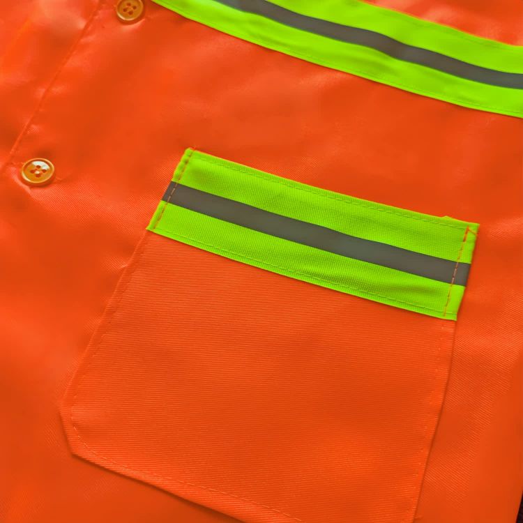 Picture of Hi-Vis Reflective Button-Down Safety Vest With Pockets