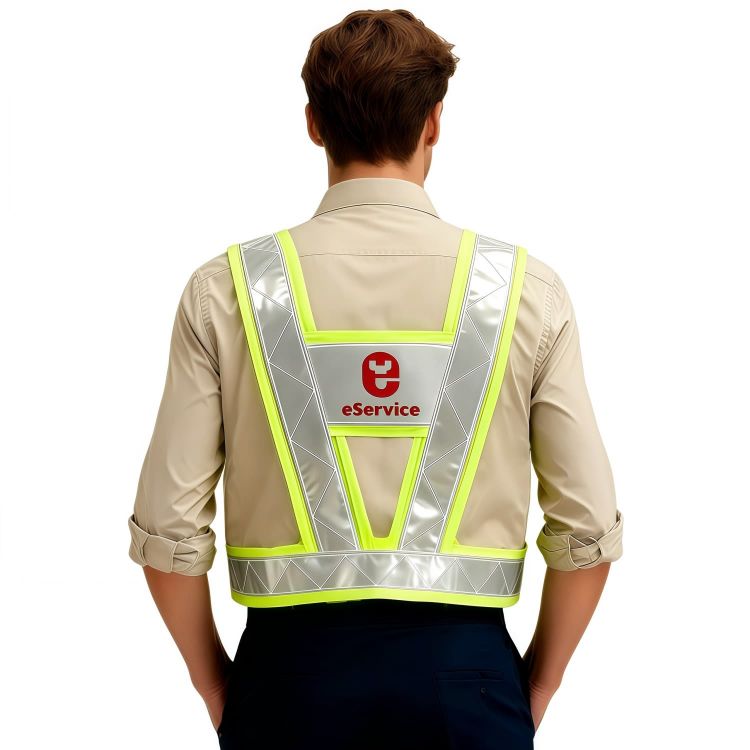 Picture of V-Shape Hi-Vis Reflective Adjustable Safety Vest