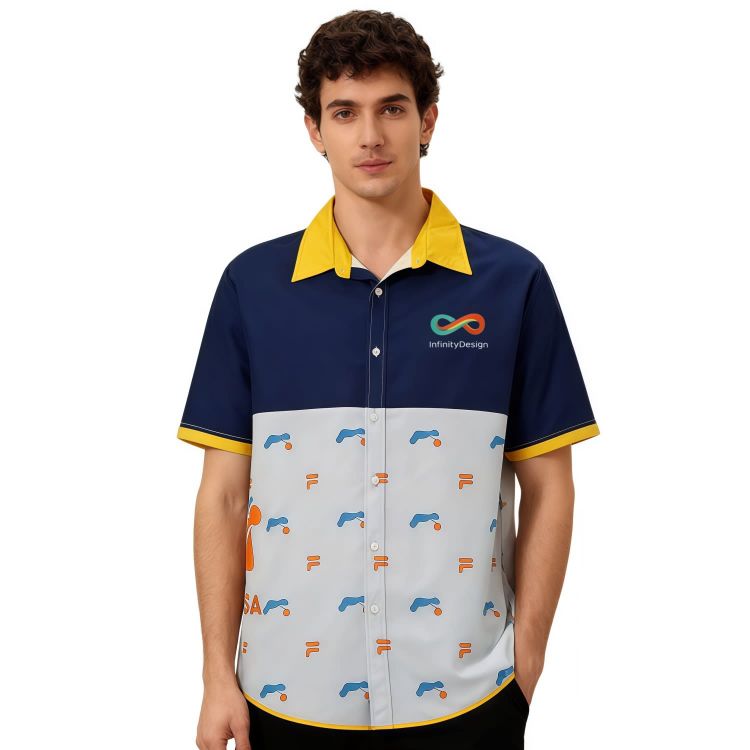 Picture of Men's Imitation Cotton Sublimated Hawaiian Shirt