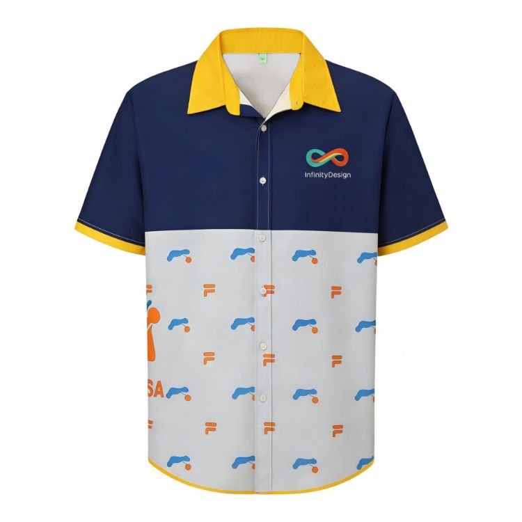 Picture of Men's Imitation Cotton Sublimated Hawaiian Shirt