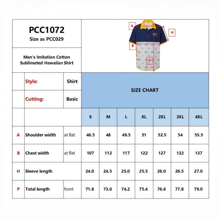 Picture of Men's Imitation Cotton Sublimated Hawaiian Shirt