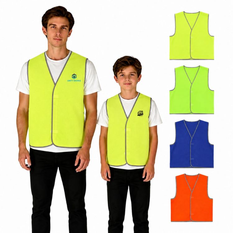 Picture of Hi-Vis Reflective Trim Velcro Placket Safety Vest