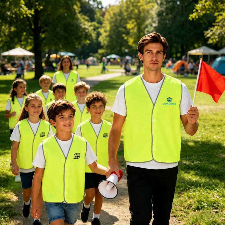 Picture of Hi-Vis Reflective Trim Velcro Placket Safety Vest