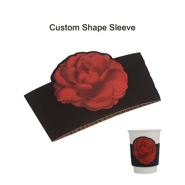 Picture of Home Compostable Aqueous Single Wall Paper Cups with Cup Sleeve
