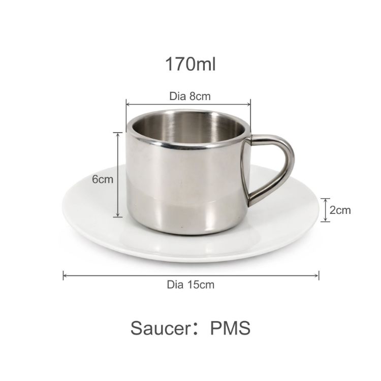 Picture of 170ML Stainless Steel Mirror Reflection Coffee Mug