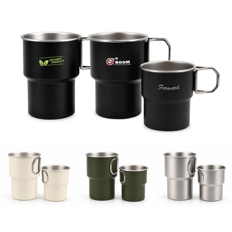 Picture of 280ML/500ML Stainless Steel Camping Mug with Handle