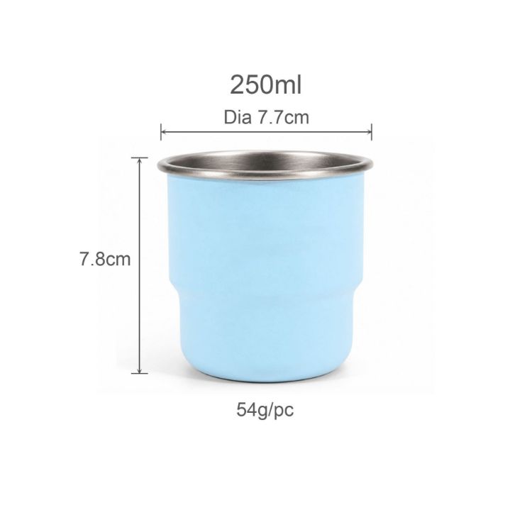 Picture of 250ML Single Wall Stainless Steel Round Bottom Camping Mug