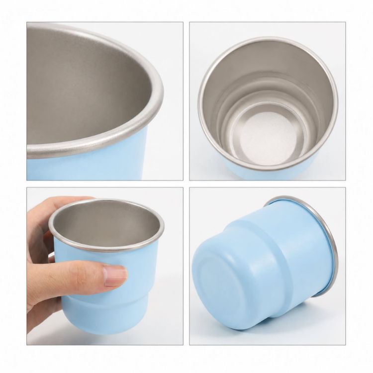 Picture of 250ML Single Wall Stainless Steel Round Bottom Camping Mug