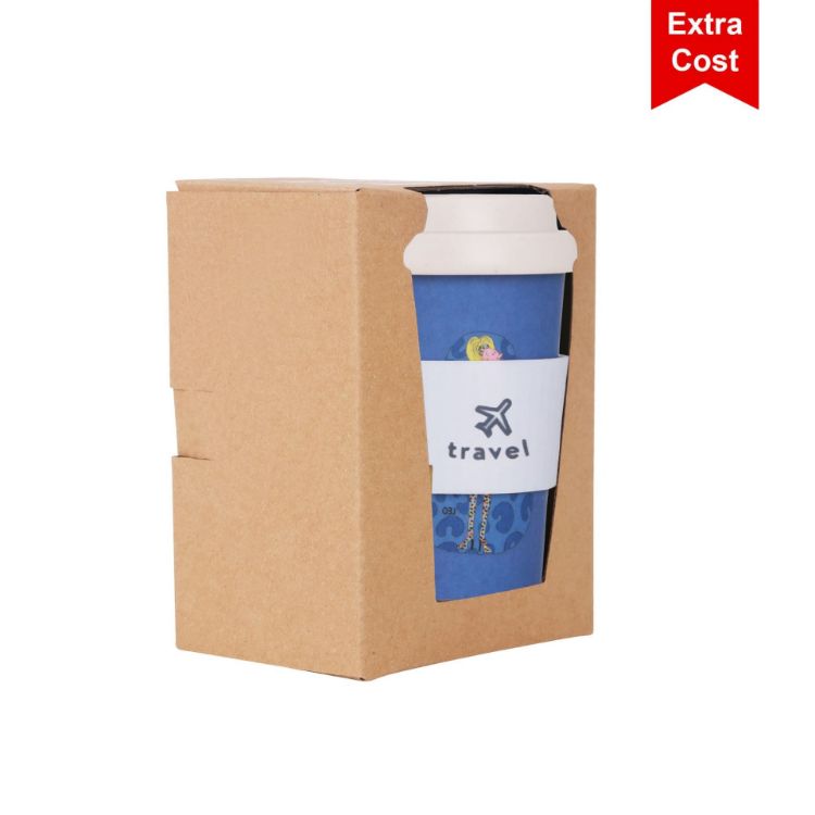 Picture of 350ml Reusable Bamboo Coffee Cup with Screw Lid