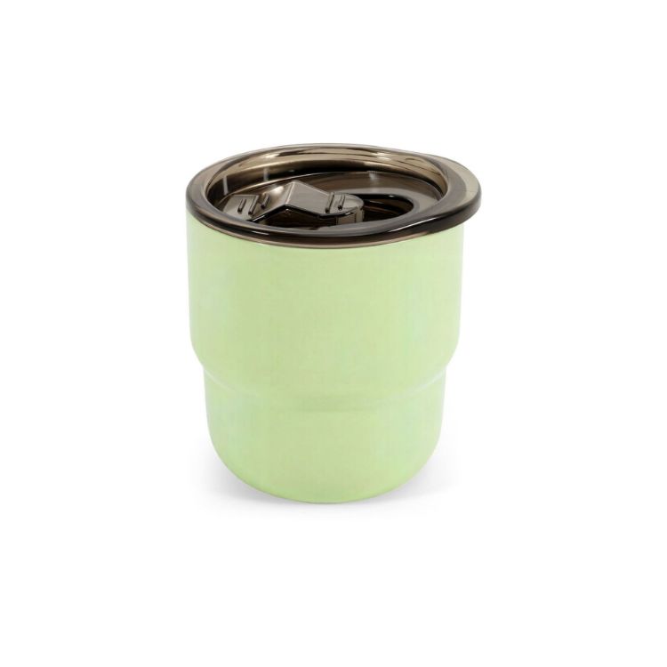 Picture of 220ml Double Wall Stainless Steel Round Bottom Camping Mug with Lid