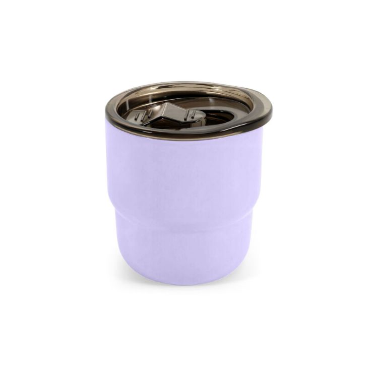 Picture of 220ml Double Wall Stainless Steel Round Bottom Camping Mug with Lid