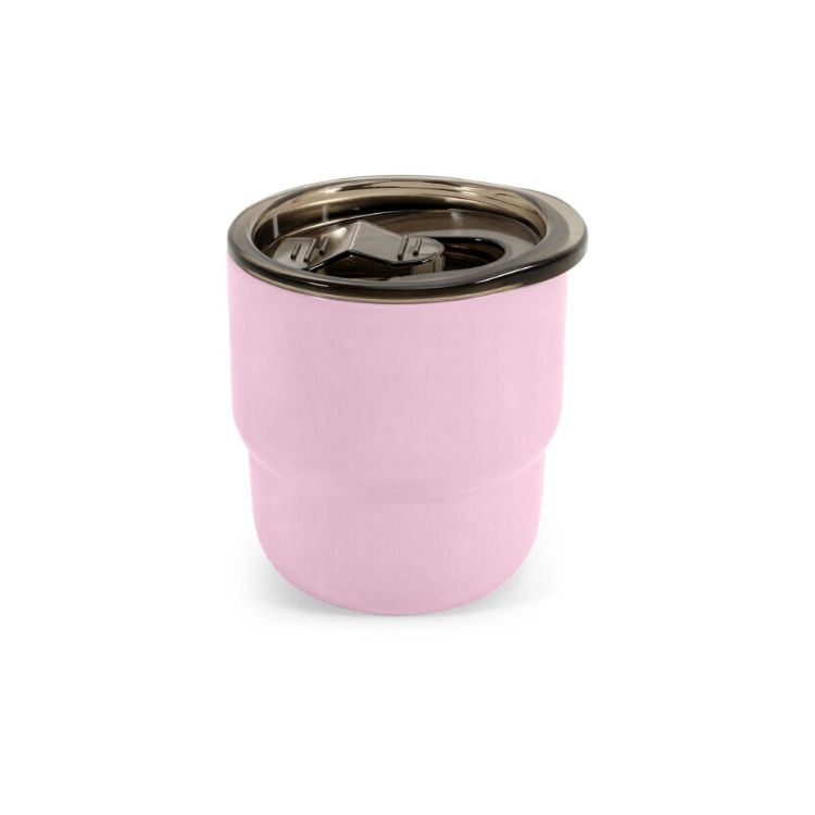 Picture of 220ml Double Wall Stainless Steel Round Bottom Camping Mug with Lid