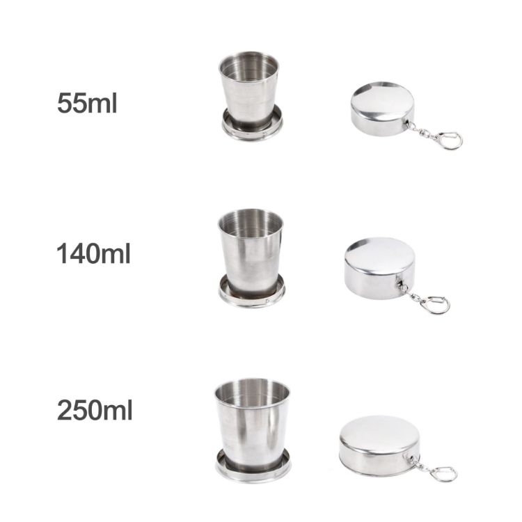Picture of 55ML/140ML/250ML Compact Stainless Steel Folding Cup