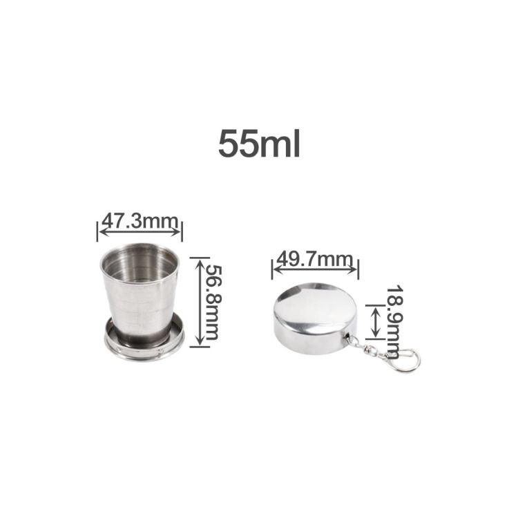 Picture of 55ML/140ML/250ML Compact Stainless Steel Folding Cup