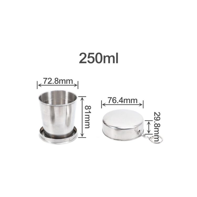 Picture of 55ML/140ML/250ML Compact Stainless Steel Folding Cup