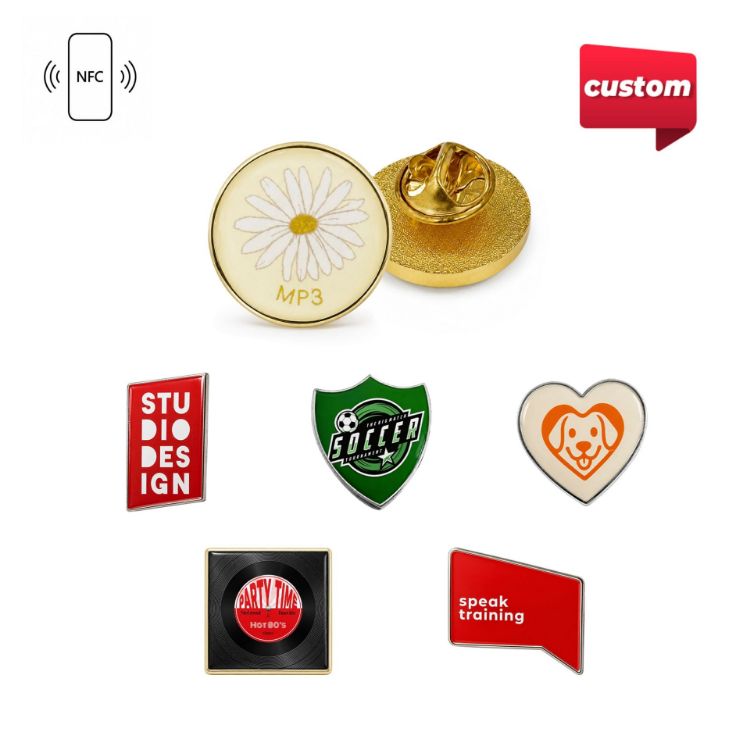 Picture of NFC Doming Epoxy Resin Pin Badges