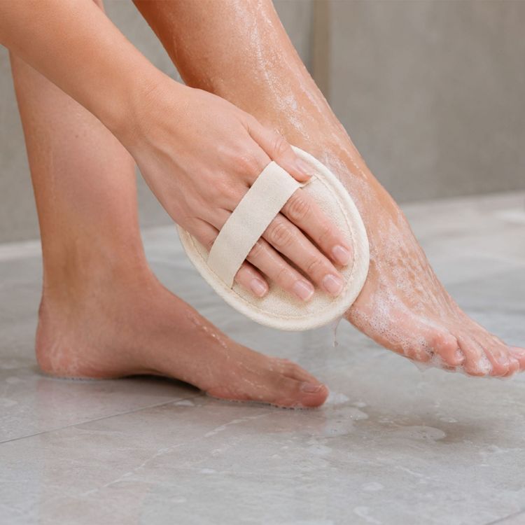 Picture of Natural Cotton Linen Bath Sponge Pad