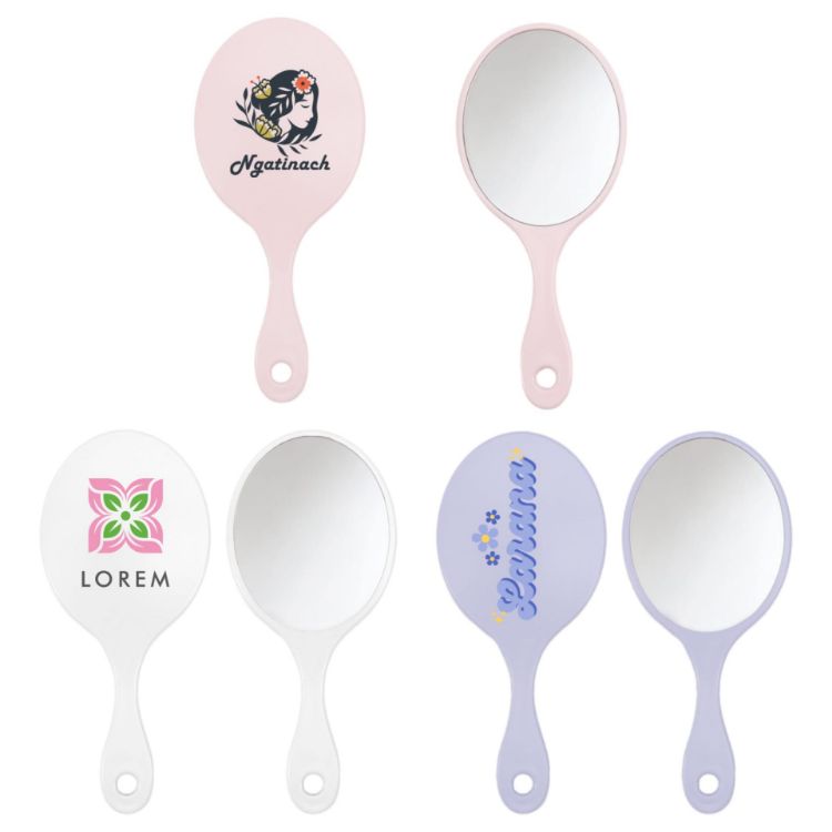 Picture of Chic Princess-Style Handheld Makeup Mirror