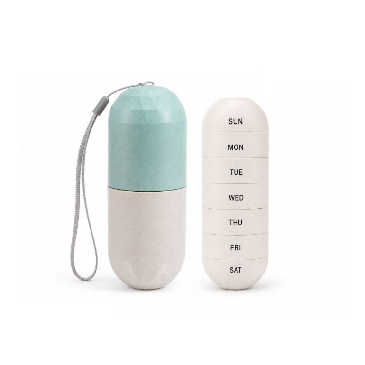 Picture of Wheat Straw Capsule Shape Pills Organizer